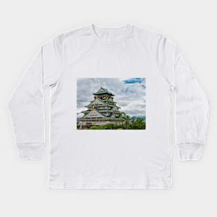 Osaka Castle in Japan Kids Long Sleeve T-Shirt